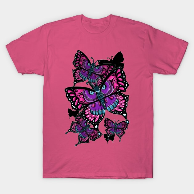 Butterfly Skulls T-Shirt by Desdymona